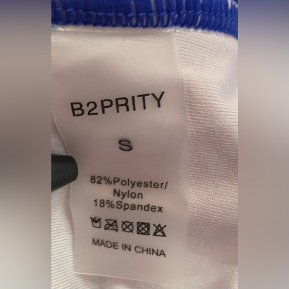 NWT B2Prity Womens One Piece Swimsuit Ruffle Cutout Bathing Suit Slimming Ribbed - Picture 10 of 10